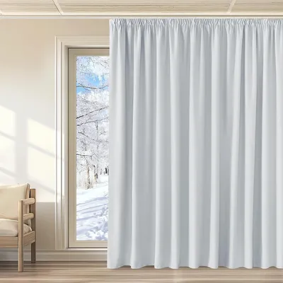 Obrázok produktu pre Zatemňovacie závesy, pripravené na použitie, 300 x 240 cm, svetlosivé, s priedušnou páskou