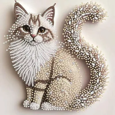Produktbild von Minicee Diamond Painting Katze B , Diamant Painting Bilder Strassbild Set für Erwachsene,30x40 cm