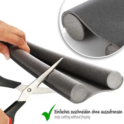 Produktbild von Tochtstopper für Türen, 86 cm, doppelt abgedichtet, schalldämmend, grau, Kunststoff