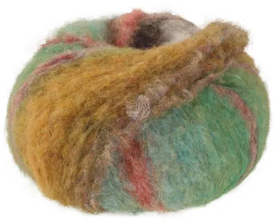 Produktbild von Lana Grossa - Gigante Multi 0105 graugrün rotviolett dunkeljeans gelborange geranienrosa oliv moosgrün