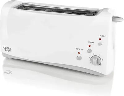 Produktbild von Haeger Bulgari, 2 Scheibe(n), Weiß, Tasten, Niveau, Drehregler, 1000 W, 220 - 240 V, 50 Hz