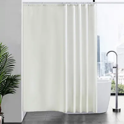 Image de Rideau de douche extra-long Beige Antibactérien Extra Large 200x200cm