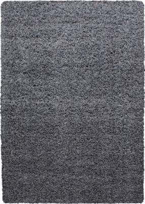 Produktbild von Teppich Wohnzimmer Hochflor Grau 240x340 Rechteck Unicolor - Einfarbig