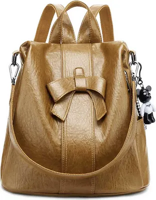 Produktbild von MODFU Damen Rucksack Freizeitrucksack Kunstleder Reiserucksack Tasche Handtasche Kunstleder Umhängetasche Braun