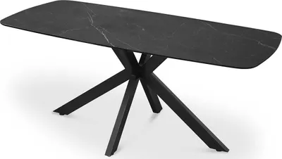 Produktbild von Esstisch Apollo | 180 x 90 x 76 cm | Schwarzes Steindesign