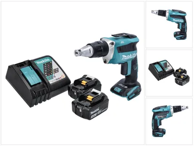 Produktbild von Makita DFS 452 RF Akku Schnellbauschrauber 18 V Brushless + 2x Akku 3,0 Ah + Ladegerät