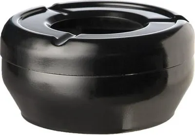 Produktbild von APS 83613 Windaschenbecher GLEAM, Ø 12 cm, Höhe 4,5 cm, Melamin, schwarz
