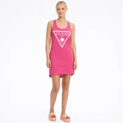 Produktbild von Guess Damen Sommerkleid im Tank-Top-Stil mit Logo und lockerer Passform