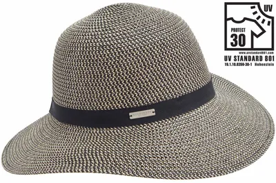 Seeberger knautschbarer Borten-Sommerhut Flapper mit UV-Schutz 30 in braun