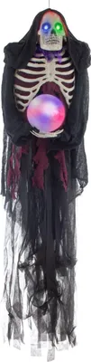 Produktbild von Halloween Dekofigur "Skelett mit Wunderlampe" | 150 cm