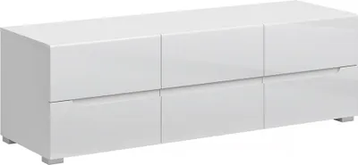 Obrázek produktu pro Kondela TV stolek Jolk 6S/140 - bílá / bílý lesk