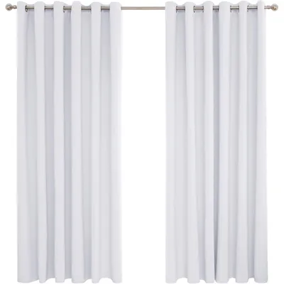 Immagine prodotto di Tende oscuranti, set di 2, 229x229 cm, colore grigio argento, termiche, protezione dal freddo, con passanti