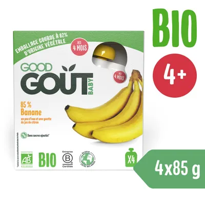 Immagine prodotto di 4x GOOD GOUT Banana biologica 85 g