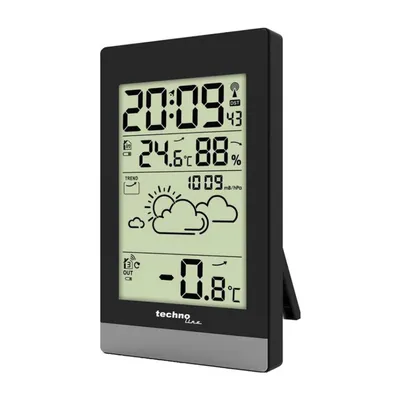 Produktbild von Technoline WS 9132, Schwarz, Silber, Innen-Hygrometer, Innen-Thermometer, Außen-Hygrometer, Außen-Thermometer, Hygrometer, Thermometer, Hygrometer, Thermometer, F, °C, 30 m