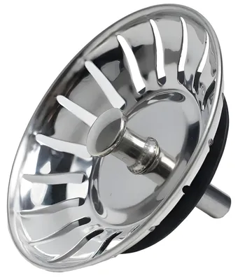 Productafbeelding van Afvoerstop - Gootsteen Zeef - Gootsteen Stop - Korfplug - Universeel - 84 mm - RVS