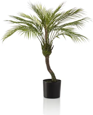 Produktbild von GreenboutiQ - Kunstpflanze - Chamaedorea - Bergpalme - Grün - Pflegeleicht - Hochwertige Qualität - 85 cm