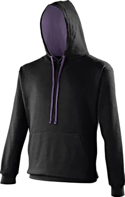Produktbild von Awdis Kapuzenpullover / Kapuzen-Sweatshirt RW165 (M) (Schwarz/Violett)