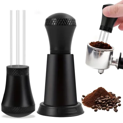 WDT-Werkzeug mit 10 Edelstahlnadeln, Kaffeeverteiler, schwarz