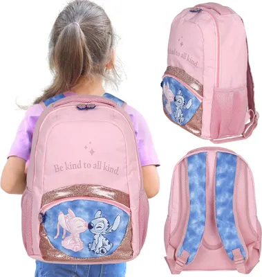 Produktbild von DISNEY Stitch VERSTEIFTER Schulrucksack, SCHULRANZEN für Mädchen, LAPTOP-FACH 41x30x15cm