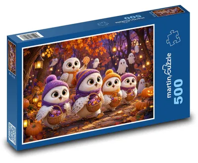 Obrázek produktu pro Puzzle 500 Sovice a sladkosti - martinpuzzle