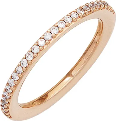 Produktbild von JOBO Damen Ring 585 Gold Rotgold 26 Diamanten Brillanten 0,21ct. Goldring Größe 56