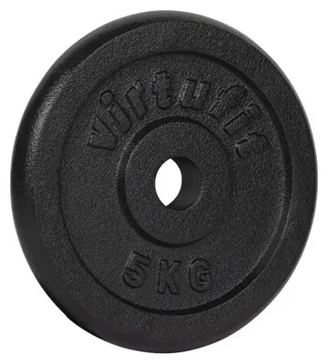 Produktbild von VirtuFit Gusseisen-Hantelscheibe 30 mm 5 kg Schwarz