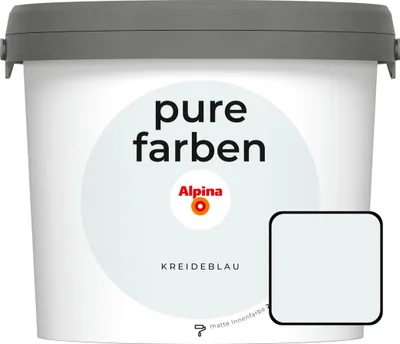 Produktbild von Alpina Pure Farben Wandfarbe kreideblau 2,5 L