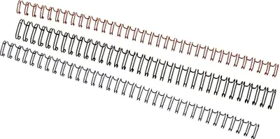 Produktbild von GBC WireBind Drahtbinderücken, silber, 11mm (100), Silber, 3 Blätter, Metall, A4, 1,1 cm, 266 mm