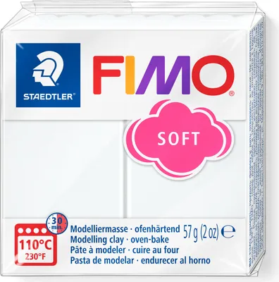 Produktbild von Modelliermasse FIMO soft weiß 15 x 55 x 55