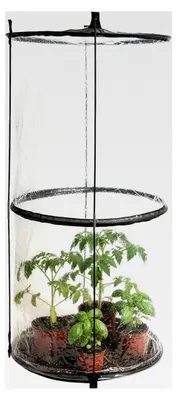 Produktbild von Pop-Up Foliengewächshaus für Tomaten - 110 x 49 cm - Garten-Treibhaus für Gemüse - Frühbeet Pflanzenanzucht Schutz Zelt mit PVC transparenter Abdeckung und Drahtgestell aus Fiberglas
