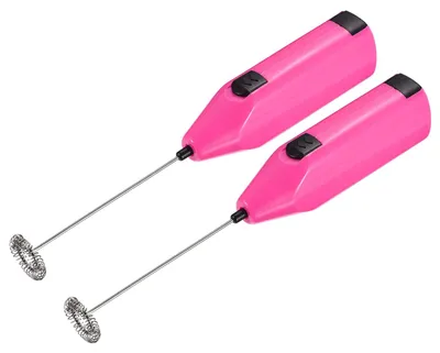 Produktbild von Elektrischer Milchaufschäumer - Stab-Schneebesen - Handgerät - 2 Stück - Rosa