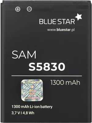 Produktbild von Bluestar Akku Ersatz kompatibel mit Samsung S5830 Galaxy Ace 1300 mAh Austausch Batterie Accu EB494358VU