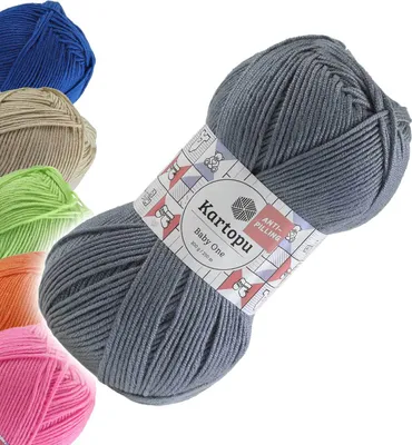 100g Strickgarn Kartopu BABY ONE Antipilling graublau