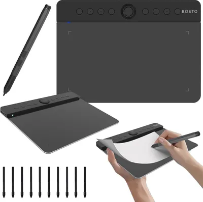 Zdjęcie produktu dla PROFESJONALNY Tablet graficzny z piórem 16384 BOSTO T640KD