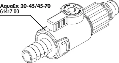 Produktbild von JBL AquaEx 20-45/45-70 Absperrhahn