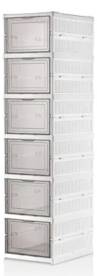Imagen del producto de Calicosy - Estantería para zapatos de 6 niveles blanca H105 cm - MIRA