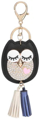 Produktbild von Schlüsselanhänger mit Legierung, Nachteulenform, Auto-Schlüsselanhänger, niedlicher Tieranhänger für Taschen