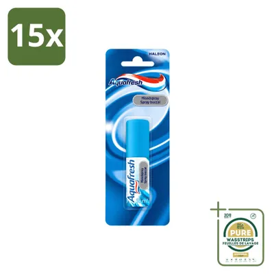Immagine prodotto di 15 flaconi di Aquafresh Odol Mundspray - Menta - 15 ml - Confezione risparmio - 15 pezzi