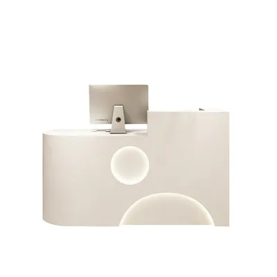Produktbild von Ladenkasse kleine Theke Ladentheke kassen Empfangstheke Empfangstisch links Beige 120*60cm 【M Paopao 120】