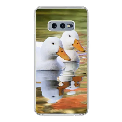 Produktbild von MuchoWow® Handyhülle Schutzhülle Hülle für Samsung Galaxy S10e Enten - Wasser - Spiegelung - Familie Silikon Softcase Handy Hülle - Handy