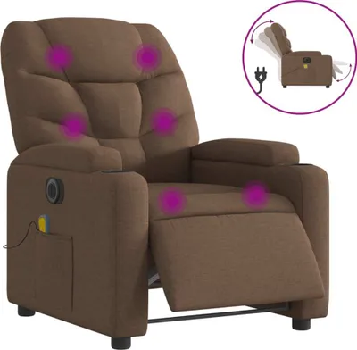 Obrázek produktu pro masážní křeslo vidaXL Electric Brown Fabric