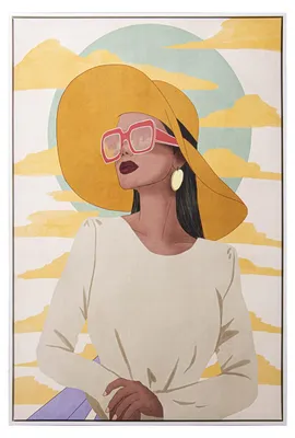 Canvasbild, rechteckig, bedruckt, mehrfarbig, 80x4x120 cm