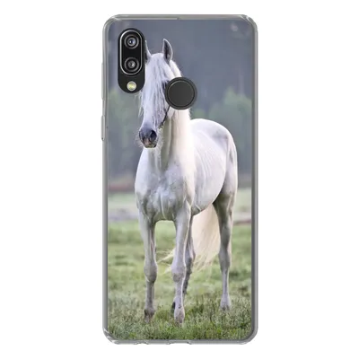 Produktbild von MuchoWow® Handyhülle Schutzhülle Hülle für Huawei P20 Lite (2020) Pferd - Licht - Morgen Silikon Softcase Handy Hülle - Kartenhalter