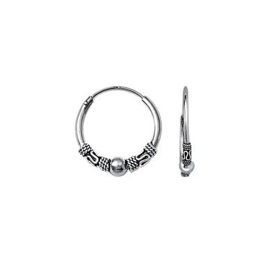 Produktbild von 925 Silber Single Ohrring Keltische Creole Gothic Celtic Bali Einzel 18mm 5047