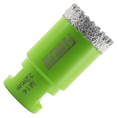 Image de Forets diamantés de 32 mm, filetage M14, trépan pour carrelage, céramique, granit, marbre, pour perçage à sec