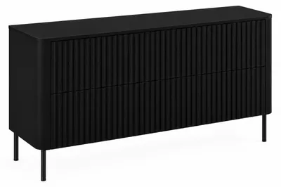 Produktbild von Badezimmerschrank 120, Schwarz, Platte schwarz, Beine schwarz, 120,8 x 44,2 x 65 cm, KI-generiertes Bild