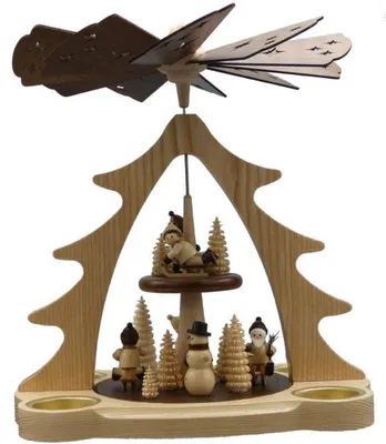 Zdjęcie produktu dla Piramida Winterkinder z podgrzewaczami naturalnymi, wysokość 28 cm NOWOŚĆ