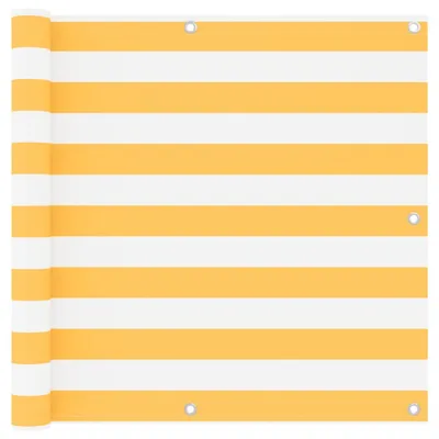 Produktbild von Balkon-Sichtschutz Weiß und Gelb 90x400 cm Oxford-Gewebe