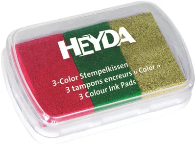 Produktbild von Stempelkissen je Farbe 6x3cm Weihnachtsfarben (3 Farben) Packung mit 5 Stück