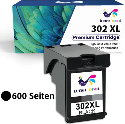 Produktbild von ONLYU 1er Schwarz kompatible Tintenpatrone für HP 302 XL Tintenpatrone (HP OfficeJet 3832 3833 3834 3830 3831, 3835 4657 4658 5220 5230 5232 4650 4651 4652 4654 4655)